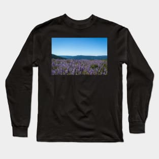 View of lupine and mountains Long Sleeve T-Shirt